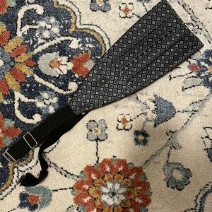 Silver and Black Adjustable Cummerbund